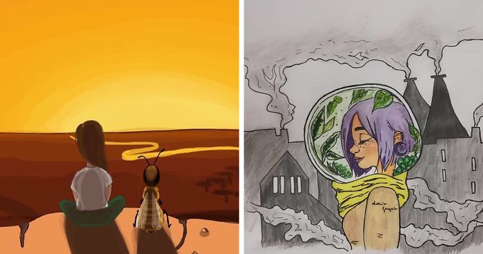 49 Illustrators Join The #DrawForEarth Challenge To Raise Awareness About Ecological Issues