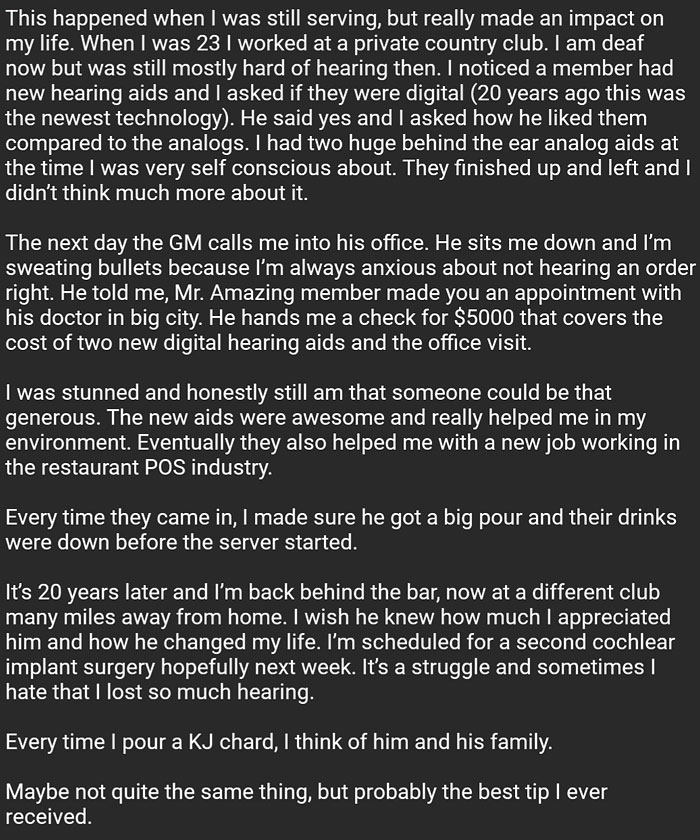 Man At Bar Basically Gives Server $5000 Tip