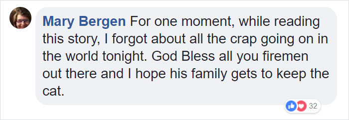 Firefighter Saves Cat From Wildfire In California, And Now She Can't Thank Him Enough