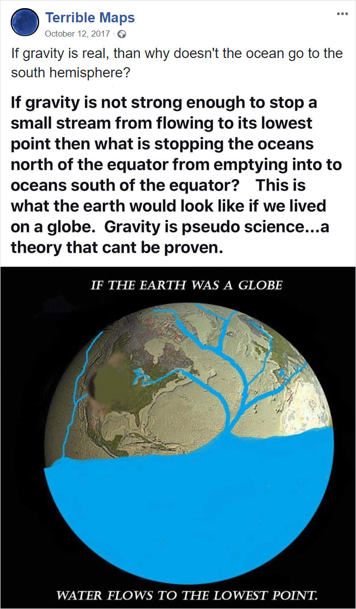 If Gravity Is Real, Than Why Doesn't The Ocean Go To The South Hemisphere?
