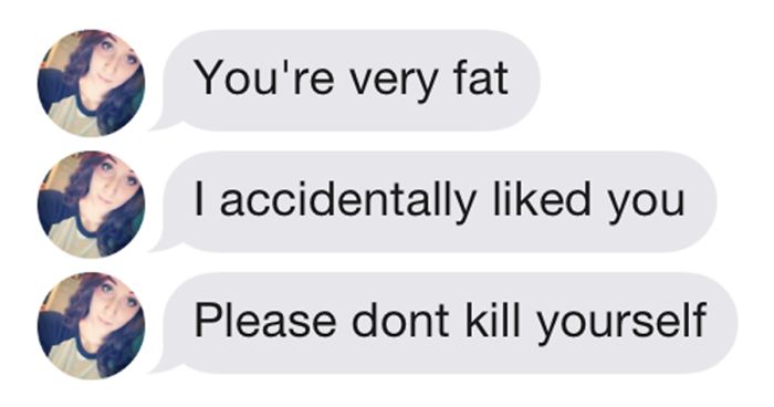 A Girl On Tinder Said This Guy Was Too Fat For Her, So He Shut Her Down