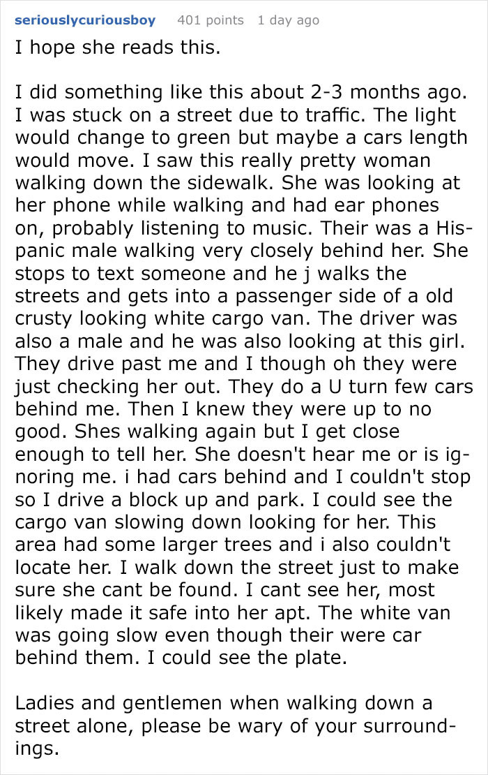 Guy Follows Girl Four Blocks To Her Car, Then Writes Her An Anonymous Letter Guy Follows Girl Four Blocks To Her Car, Then Writes Her An Anonymous Letter