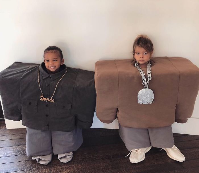 Saint West And Reign Disick As Kanye West And Lil' Pump