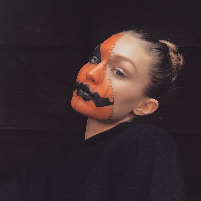 Gigi Hadid As A Jack-O-Lantern