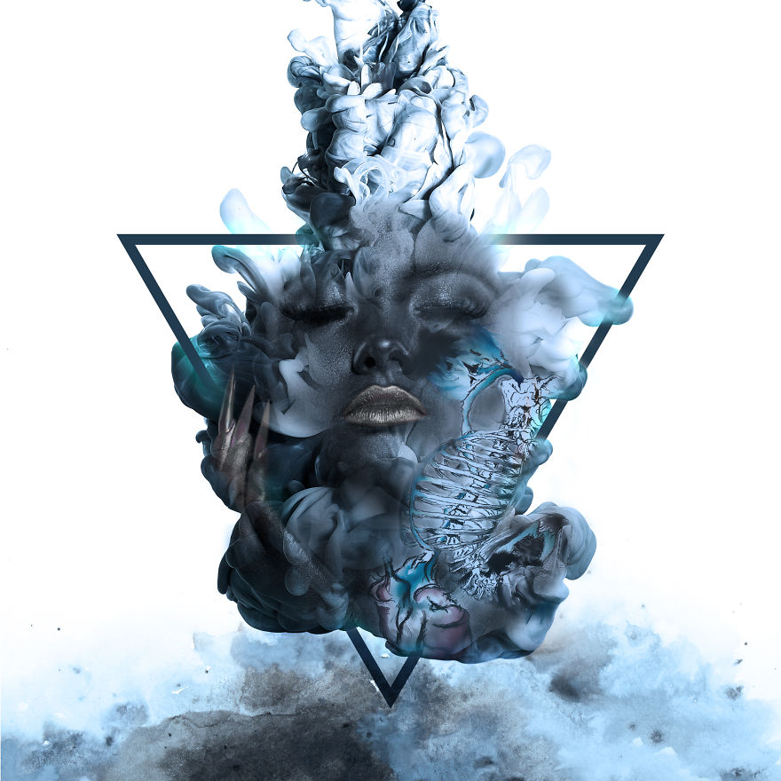 I Create Digital Artwork Using A Technique Called "Double Exposure" To Cope With Trauma In My Life