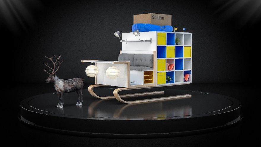 If Carlsberg, Ikea, Apple, Ferrari, Red Bull Re-Designed Santas Sleigh, This Is What It Would Look Like...