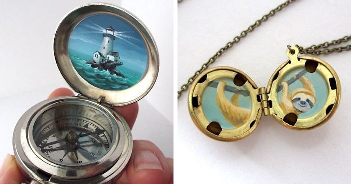 I Paint Adventure Portals That Fit Into Lockets And Compasses