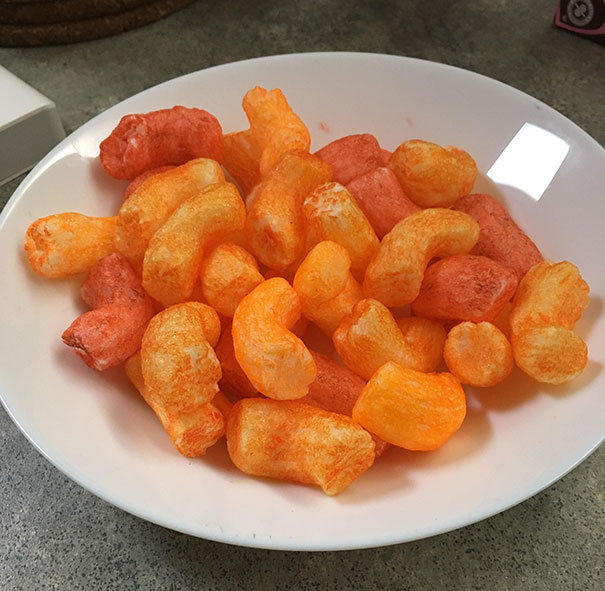 Colored Packing Peanuts Look More Like Cheetos Than Anything Else