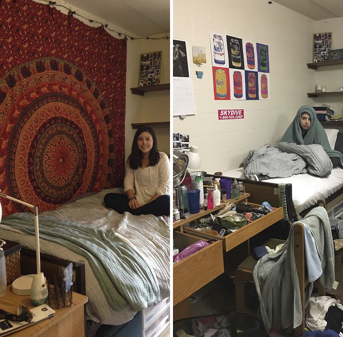 My Friend's First Day Of Freshman Year Vs. Last