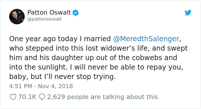 The Viral Twitter Fight about Patton Oswalt’s Spouse