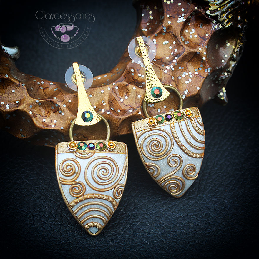 I Use Polymer Clay To Reproduce Fragments Of Gustav Klimt's Paintings