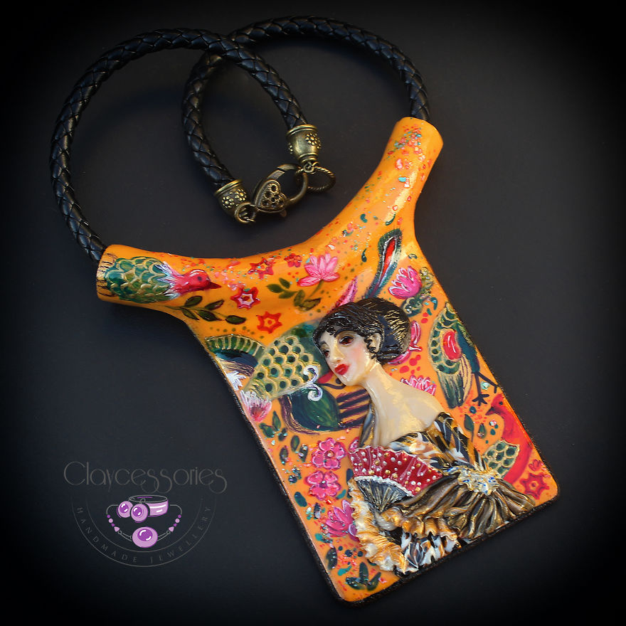I Use Polymer Clay To Reproduce Fragments Of Gustav Klimt's Paintings
