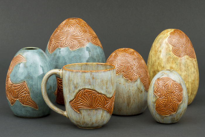 I Took My Design From Drawing In Grade School Paper Margins And Carve It Into The Surfaces Of My Ceramics