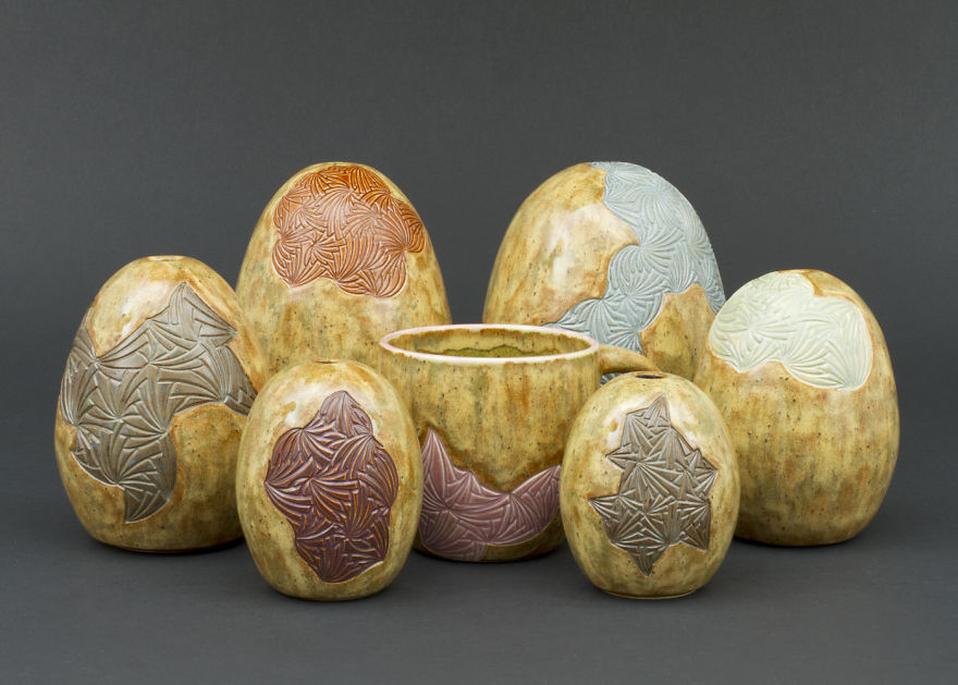 I Took My Design From Drawing In Grade School Paper Margins And Carve It Into The Surfaces Of My Ceramics I Took My Design From Drawing In Grade School Paper Margins And Carve It Into The Surfaces Of My Ceramics