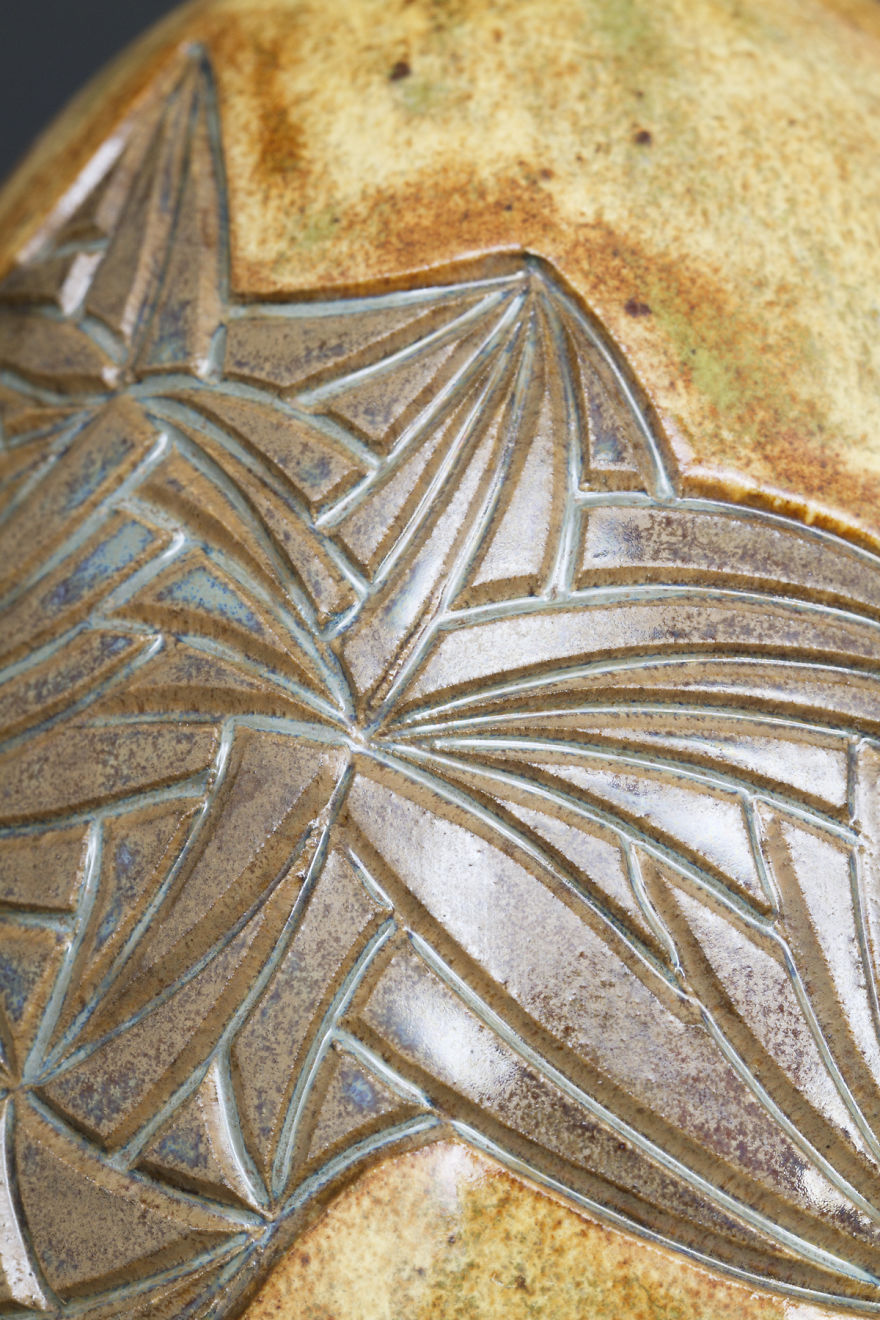 I Took My Design From Drawing In Grade School Paper Margins And Carve It Into The Surfaces Of My Ceramics
