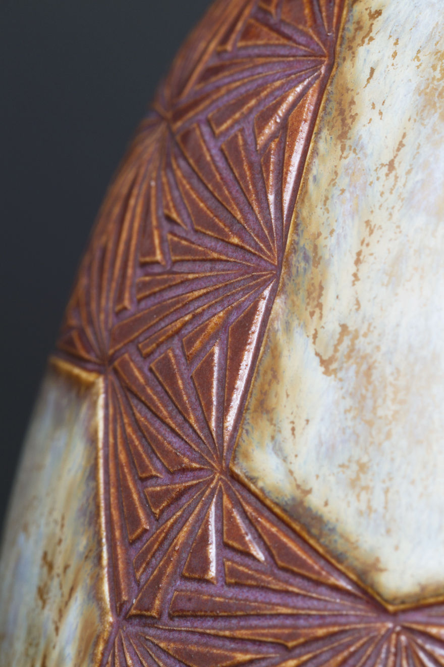 I Took My Design From Drawing In Grade School Paper Margins And Carve It Into The Surfaces Of My Ceramics