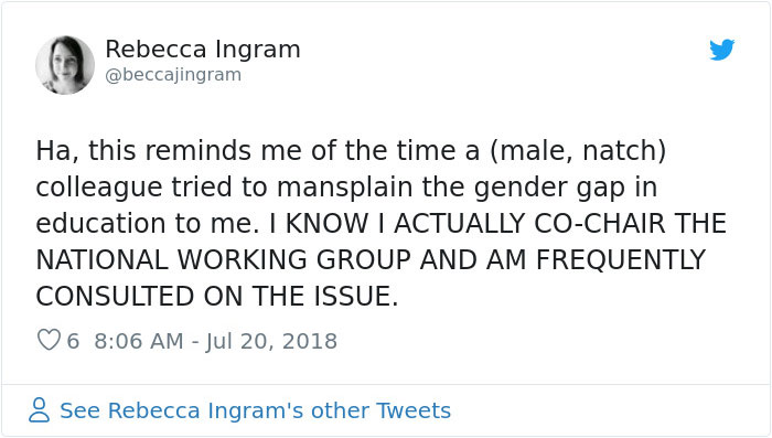 Male Coworkers Were Asking This Woman Whether They Were 'Mansplaining', So She Created A Chart