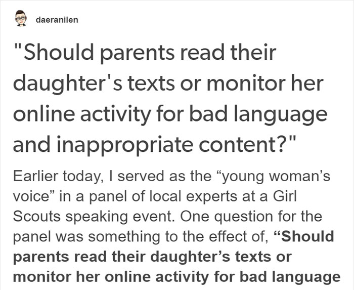 Woman Explains Why You Should Respect Your Child's Privacy In An Eye-Opening Message Woman Explains Why You Should Respect Your Child's Privacy In An Eye-Opening Message