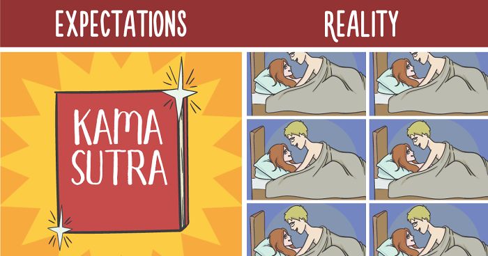 The Difference Between Relationship Expectations Vs. The Reality In 20 Illustrations