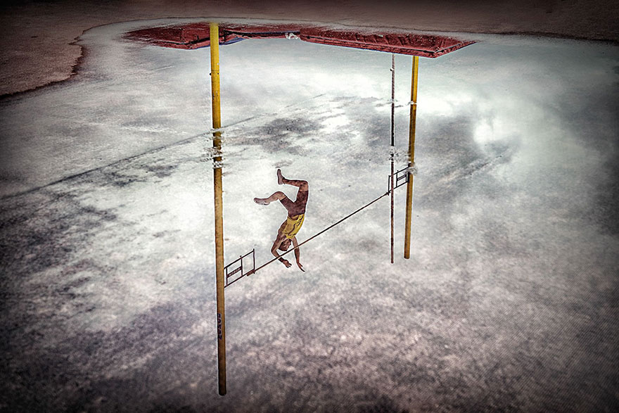 Reflection Pole Vault, Spain (1st Place In Sports In Action Category)