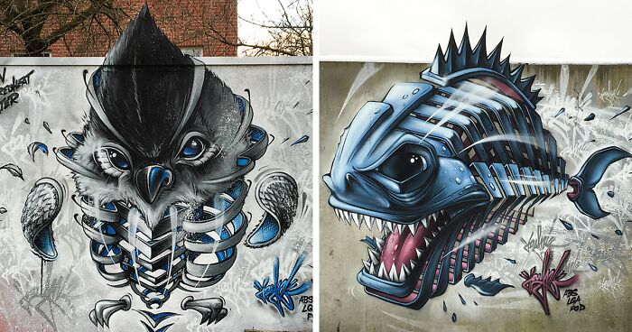 German Artist Takes Street Art To Another Level With His 34 ‘Sliced’ Animals