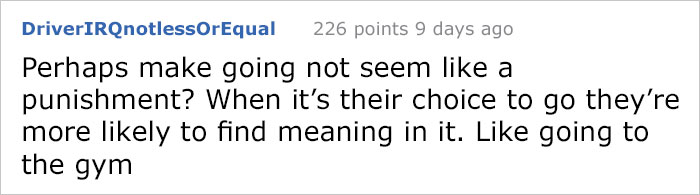 Parent Asks How To Punish Son Who Doesn’t Want To Go To Church, Gets Hilarious Advice