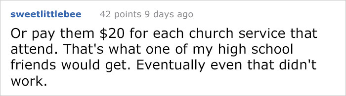 Parent Asks How To Punish Son Who Doesn’t Want To Go To Church, Gets Hilarious Advice