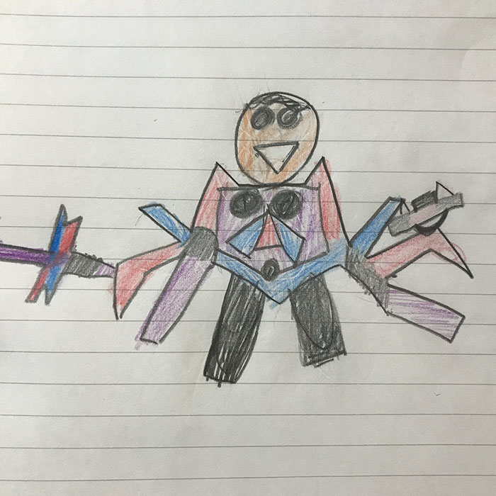 Dad Turns His Sons' Doodles Into Anime Characters, And The Result Is Amazing (Part V)