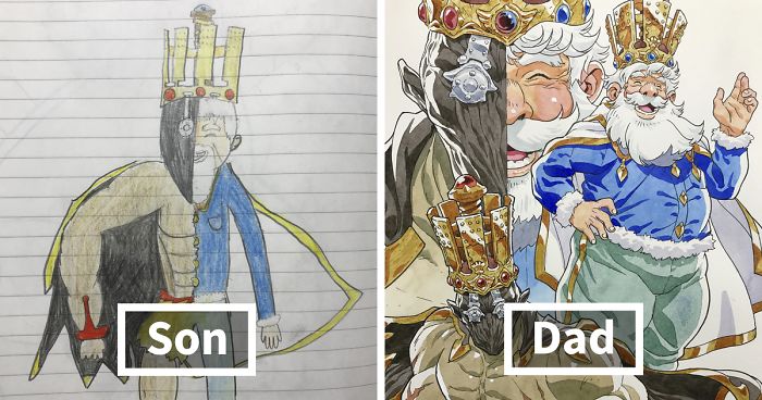 Dad Turns His Sons’ Doodles Into Anime Characters, And The Result Is Amazing (Part V)Dad Turns His Sons’ Doodles Into Anime Characters, And The Result Is Amazing (Part V)