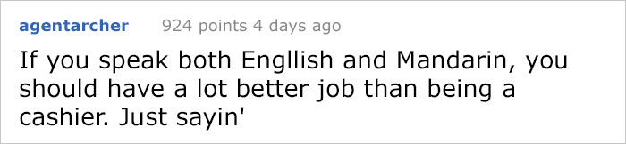 Asshole Chinese Customer Doesn't Realize The Cashier Can Understand Chinese Asshole Chinese Customer Doesn't Realize The Cashier Can Understand Chinese