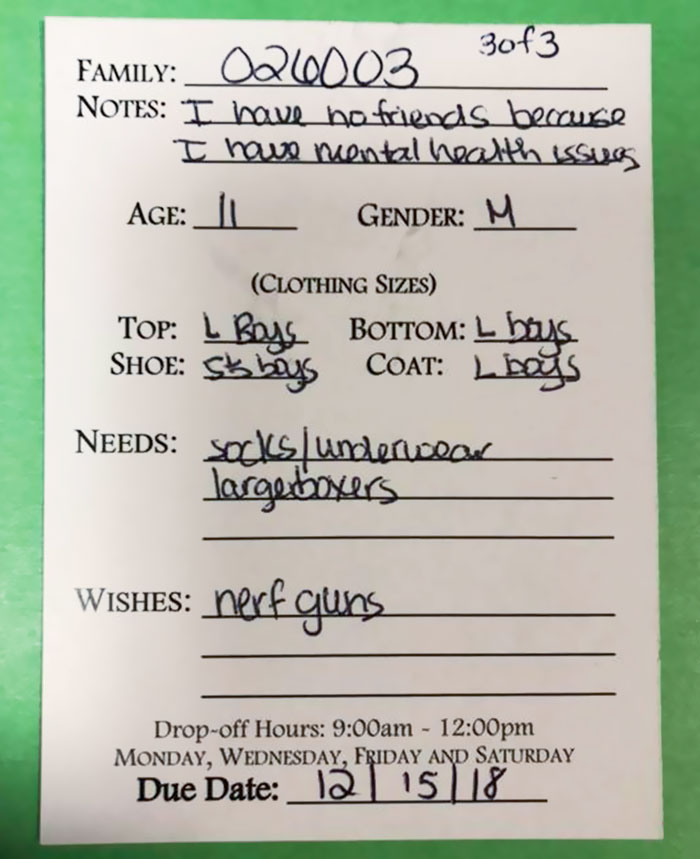 This Organization Asks Children In Crisis To Write Down What They 'Need' And 'Wish' For Christmas And Their Requests Are Heartbreaking