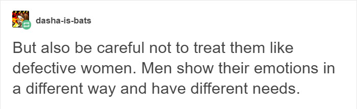 Tumblr Users Explain Why It Is Important To Take Care Of Men&rsquo;s Emotional Needs And It Will Encourage You To Compliment Men More