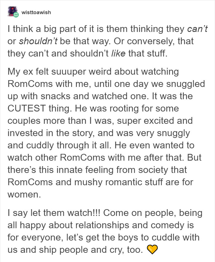 Tumblr Users Explain Why It Is Important To Take Care Of Men’s Emotional Needs And It Will Encourage You To Compliment Men More Tumblr Users Explain Why It Is Important To Take Care Of Men’s Emotional Needs And It Will Encourage You To Compliment Men More