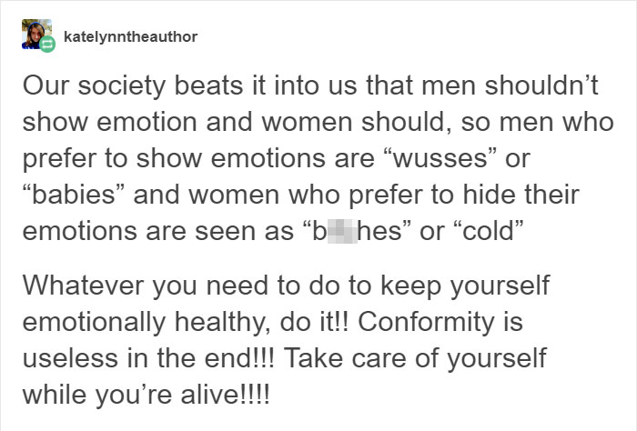 Tumblr Users Explain Why It Is Important To Take Care Of Men’s Emotional Needs And It Will Encourage You To Compliment Men More Tumblr Users Explain Why It Is Important To Take Care Of Men’s Emotional Needs And It Will Encourage You To Compliment Men More
