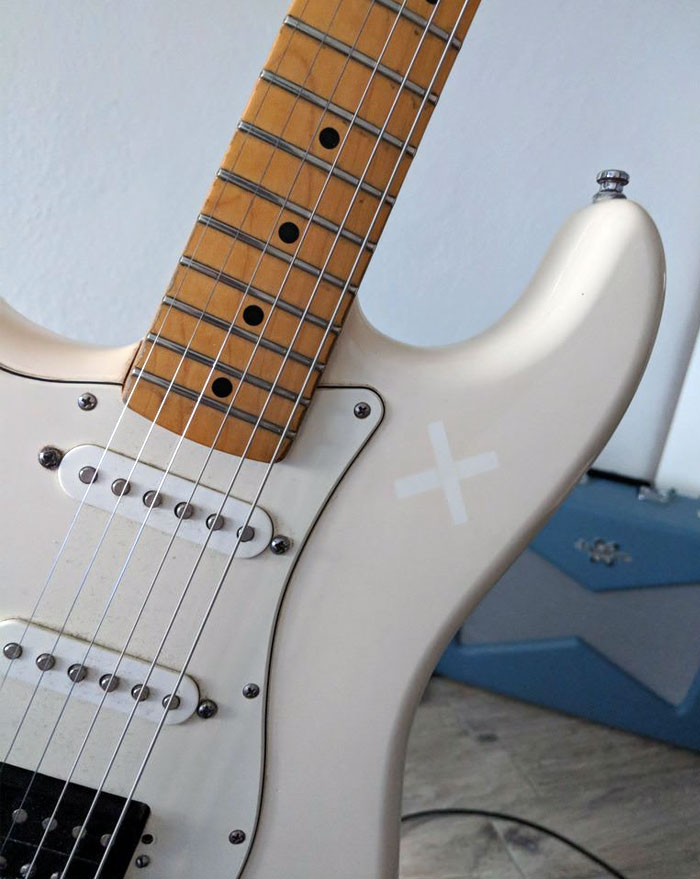 I Put A Sticker On My Guitar 7 Years Ago And Removed It Today. It Left A White Mark From When My Guitar Was New