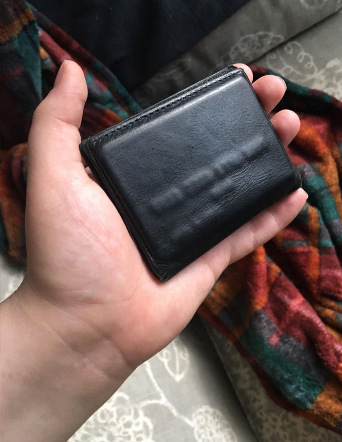 Bumps On My Dad’s Wallet From Where His Debit Card Goes