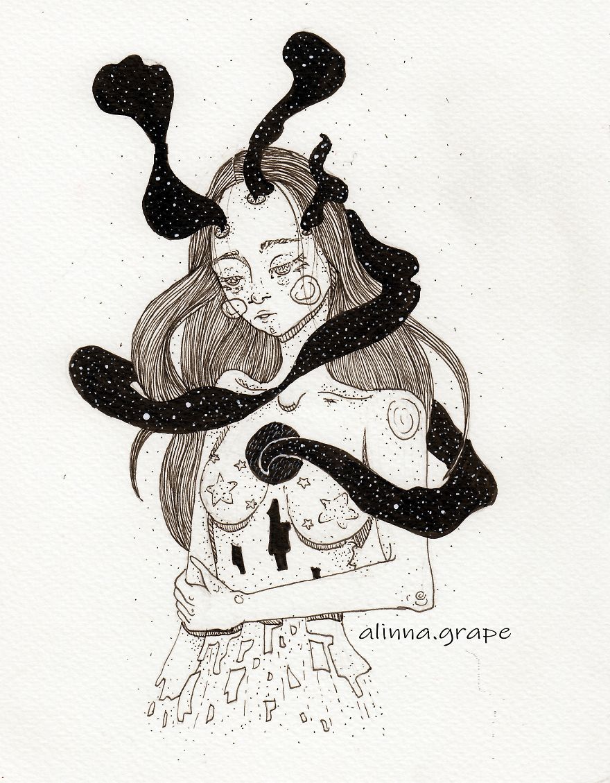 I'm Illustrating Characters Based On My Moody Feelings.