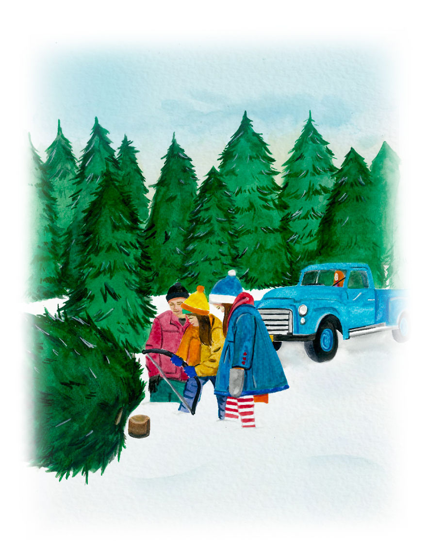 Just 7 Perfect Christmas Memories Illustrated In Watercolor