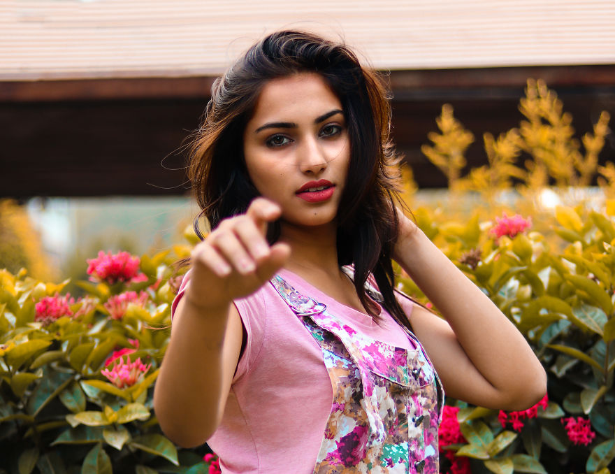 I Have Clicked Some Pictures Of My Friend At Garden Of Her Bungalow And Here Is The Result.