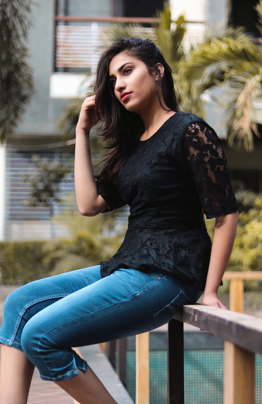 I Have Clicked Some Pictures Of My Friend At Garden Of Her Bungalow And Here Is The Result.