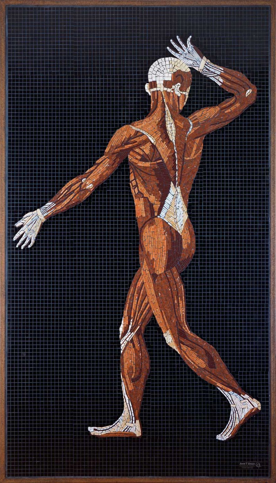 I Used Marble, Stone And Precious Gems To Create Realistic Mosaics Of 16th Century Anatomical Drawings