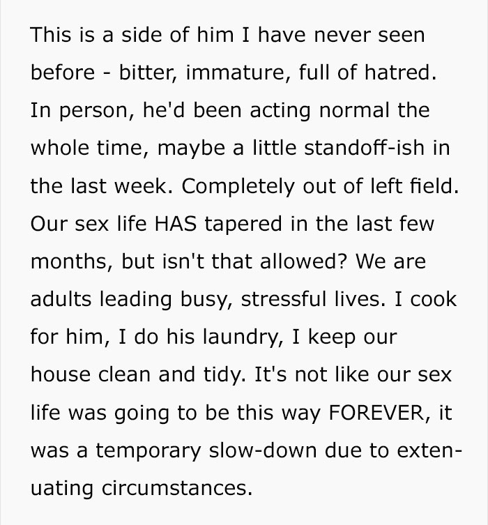 Husband Writes Down Every Time His Wife Refused Him Sex, Sends Her An Email After She Leaves For A Work Trip Husband Writes Down Every Time His Wife Refused Him Sex, Sends Her An Email After She Leaves For A Work Trip