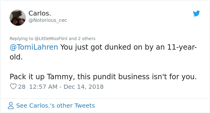 The Way This 11-Year-Old Destroyed Tomi Lahren's Tweet Goes Viral The Way This 11-Year-Old Destroyed Tomi Lahren's Tweet Goes Viral