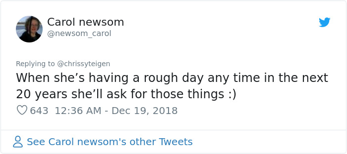 Chrissy Teigen Created A Real Menu For Her Picky 2-Year-Old And It's Hilarious