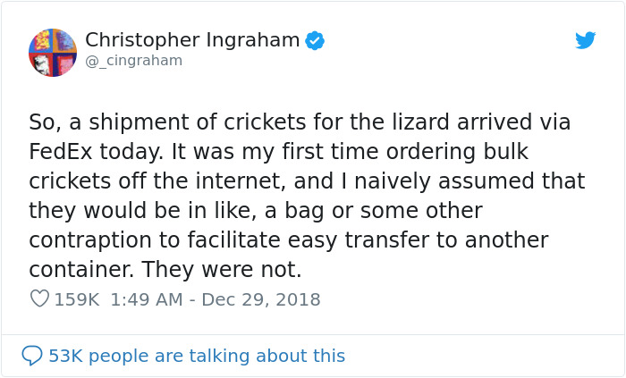 Man Accidentally Unleashes 250 Crickets In His House And People Are In Tears With Laughter