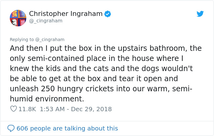 Man Accidentally Unleashes 250 Crickets In His House And People Are In Tears With Laughter Man Accidentally Unleashes 250 Crickets In His House And People Are In Tears With Laughter