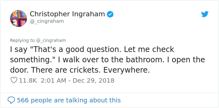 Man Accidentally Unleashes 250 Crickets In His House And People Are In Tears With Laughter Man Accidentally Unleashes 250 Crickets In His House And People Are In Tears With Laughter