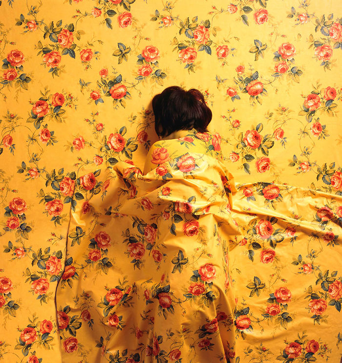 Meet Cecilia Paredes, The Artist Who As A Chameleon Mixes With Her Works