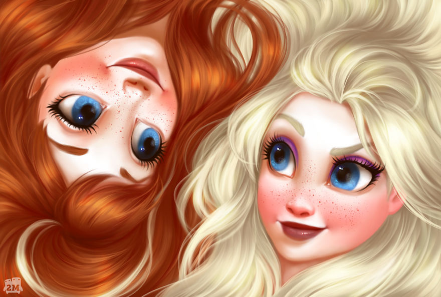 Artists Highlight The Hair Of Disney Princesses And The Result Is Magical