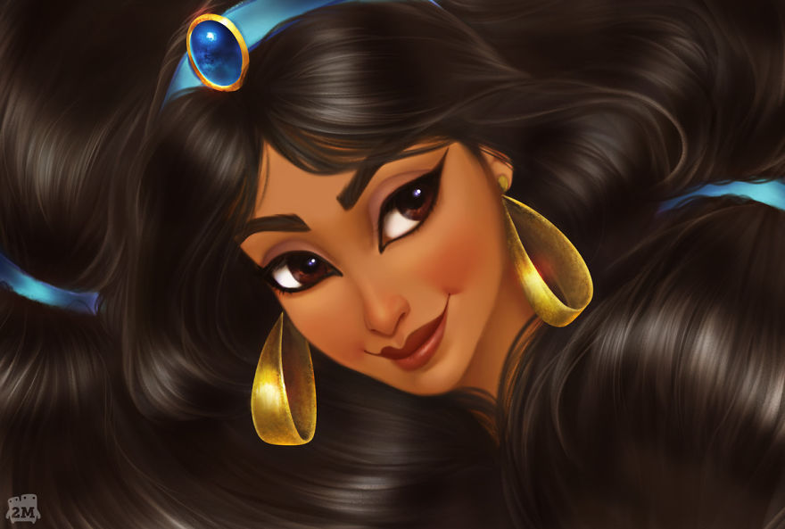 Artists Highlight The Hair Of Disney Princesses And The Result Is Magical